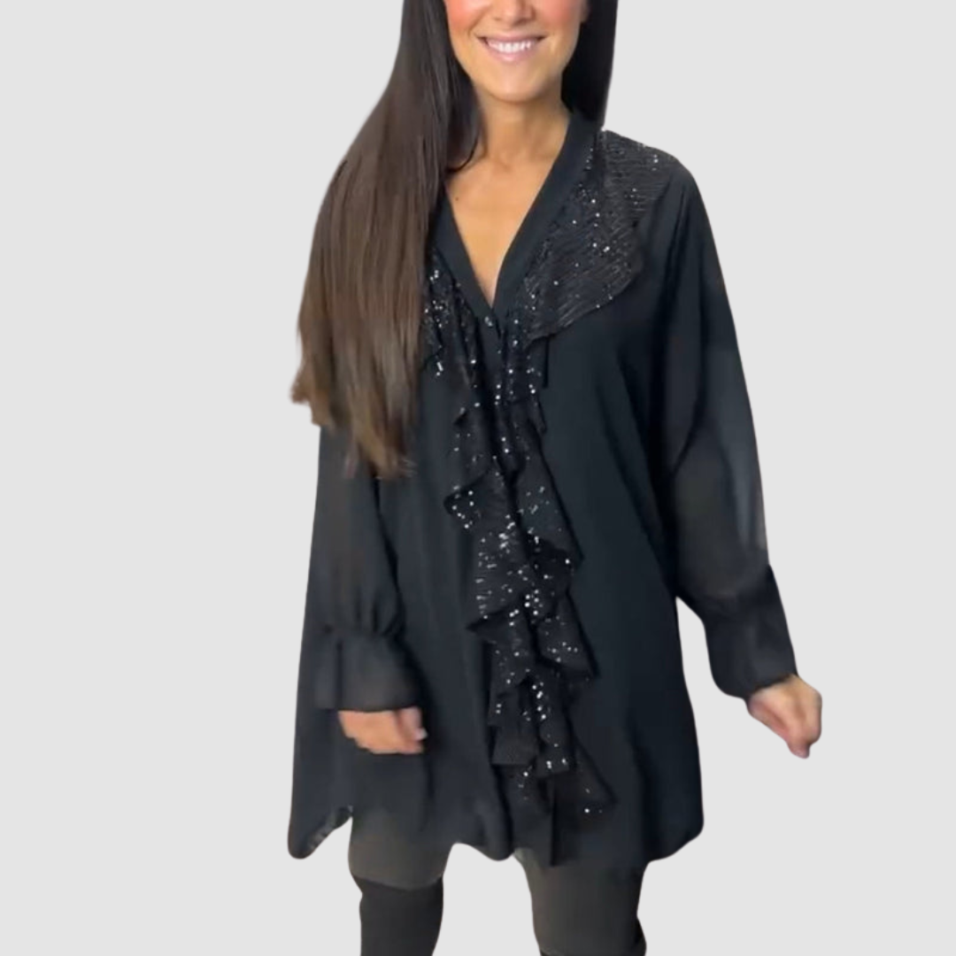 Elain™ Elegant Ruffled Blouse