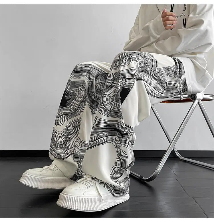 Graph Cotton Trousers