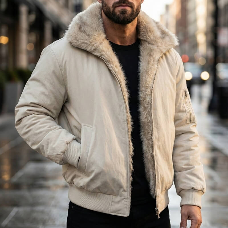 Norvane Fur-Lined Bomber Jacket